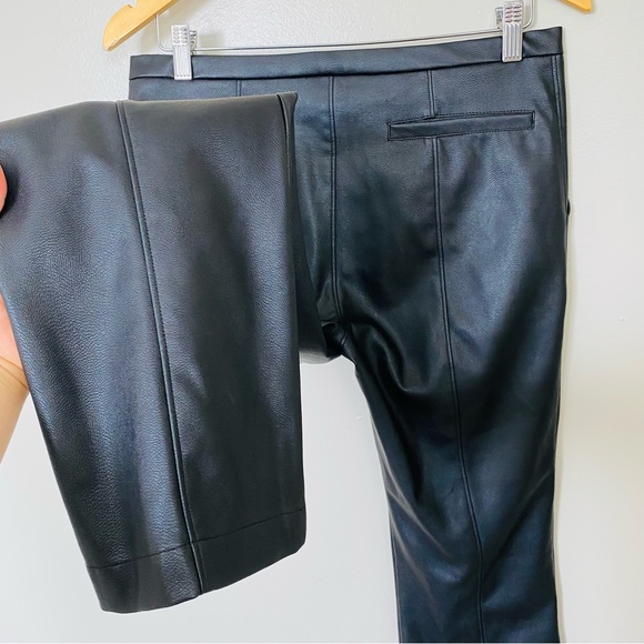 David Lerner NY Faux Vegan Leather Dress Pant Straight Leg  Ankle Pant Small - Picture 6 of 12